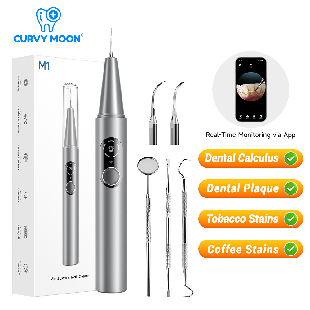 Teeth Whitening Mouthwash - CURVY MOON Nettoyeur dentaire électrique ultrasonique