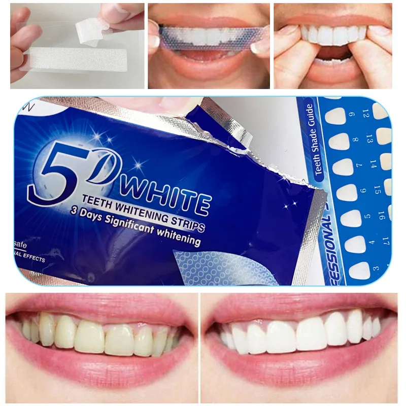 Teeth Whitening Near Me - 1-12 pièces Bandes blanchissantes 5D pour