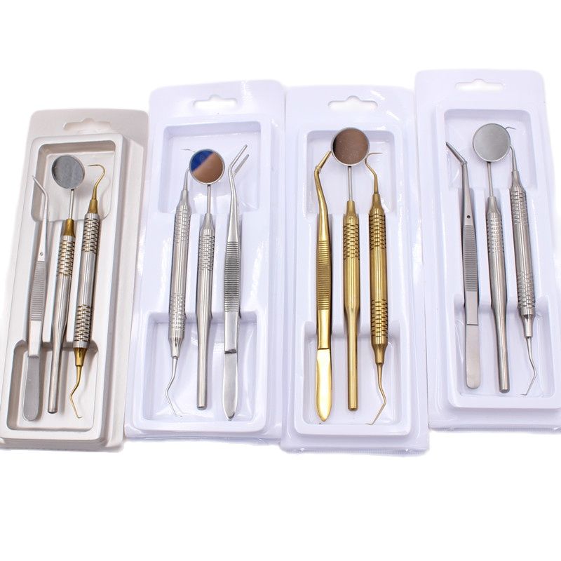 Teeth Whitening Kit - Kit d'outils dentaires en acier inoxydable,