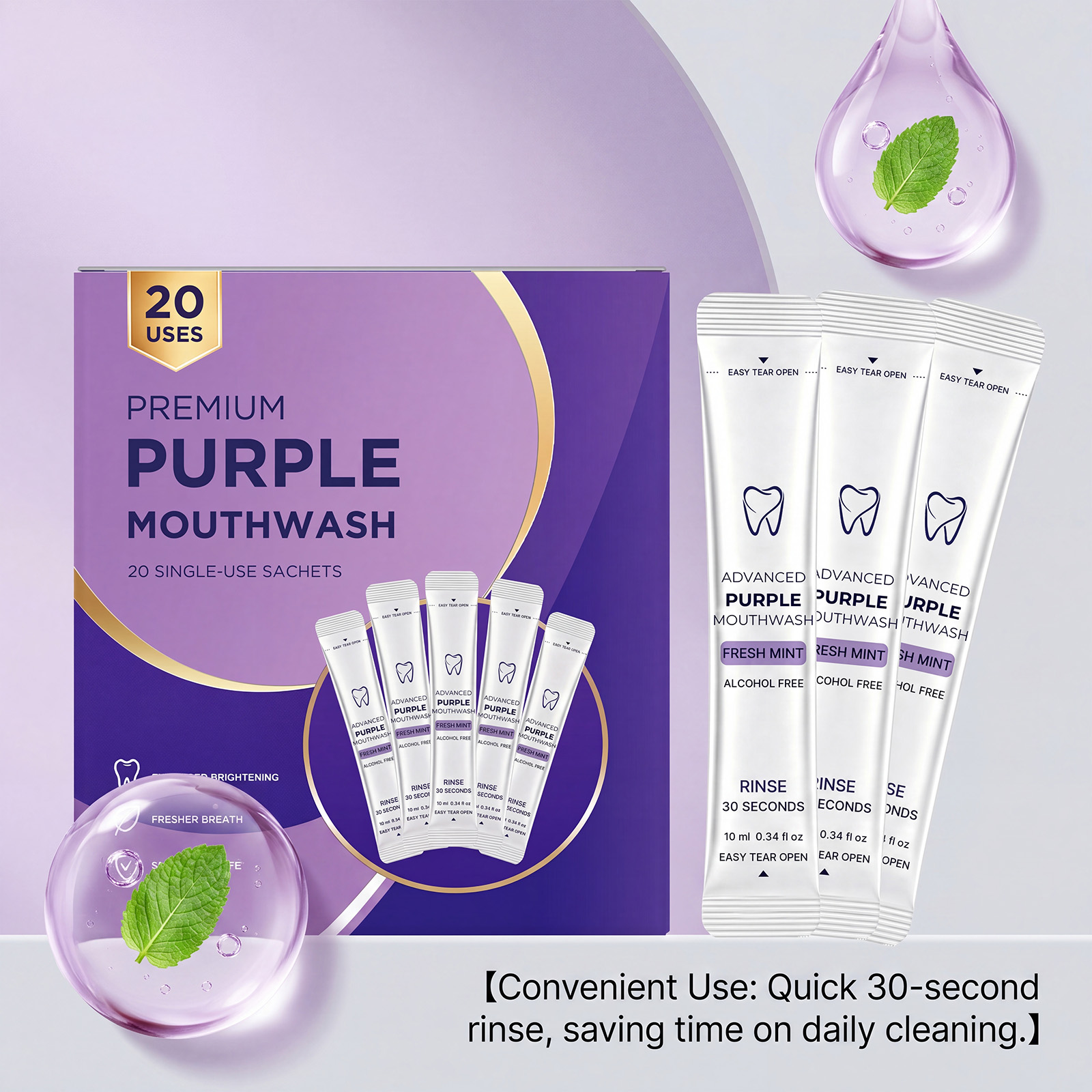 Lot de 20/40 bouteilles de bai - Teeth Whitening Mouthwash avis et prix